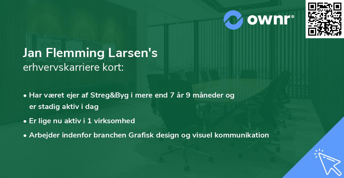 Jan Flemming Larsen's erhvervskarriere kort