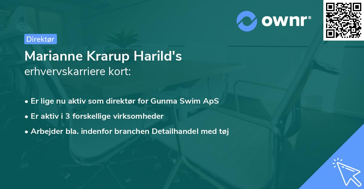 Marianne Krarup Harild's erhvervskarriere kort