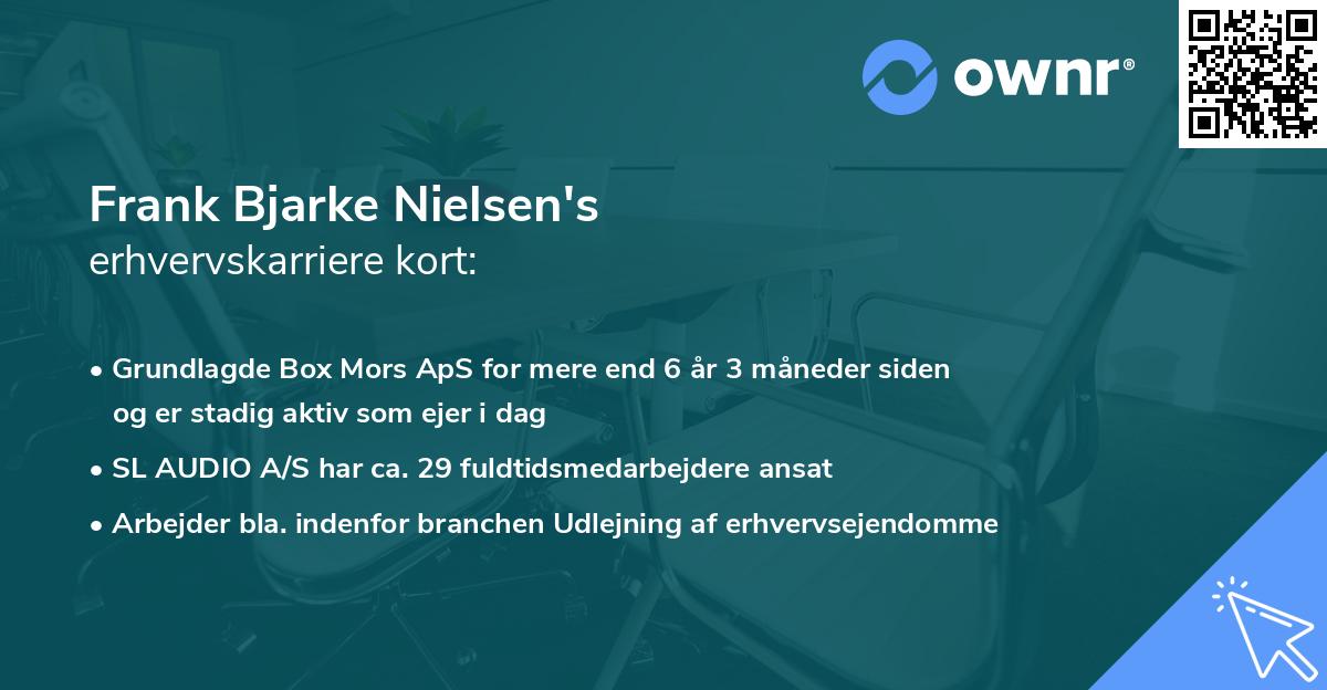 Frank Bjarke Nielsen's erhvervskarriere kort