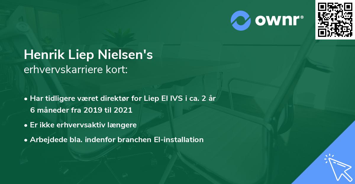 Henrik Liep Nielsen's erhvervskarriere kort