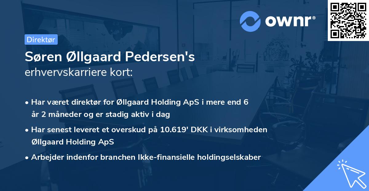 Søren Øllgaard Pedersen's erhvervskarriere kort