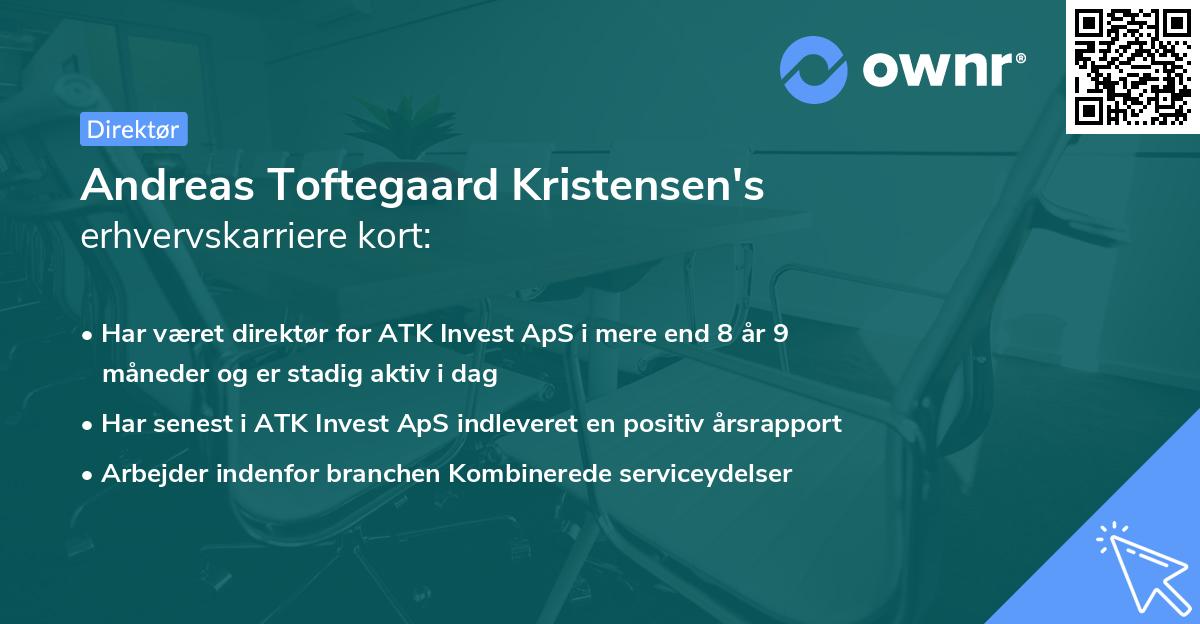 Andreas Toftegaard Kristensen's erhvervskarriere kort