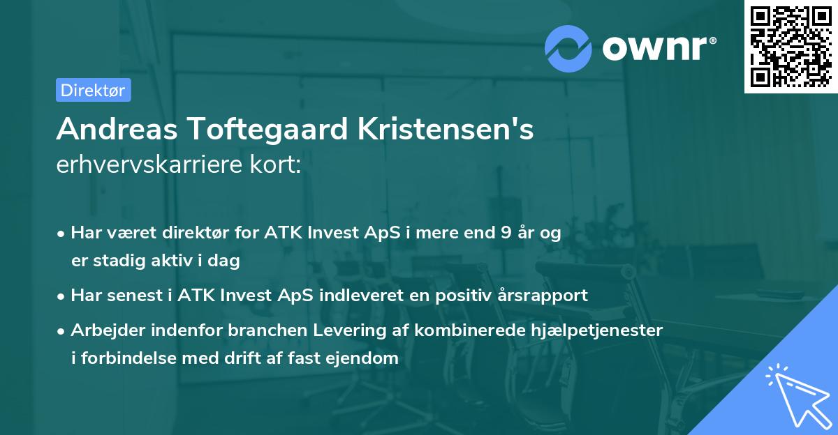 Andreas Toftegaard Kristensen's erhvervskarriere kort