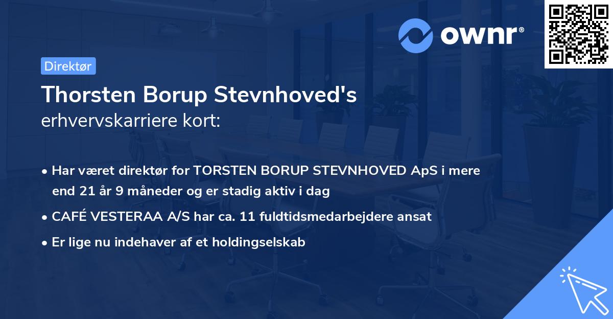 Thorsten Borup Stevnhoved's erhvervskarriere kort