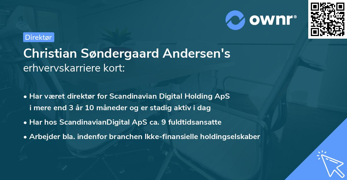 Christian Søndergaard Andersen's erhvervskarriere kort
