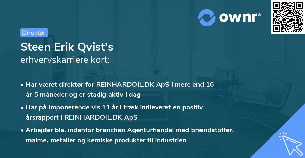 Steen Erik Qvist's erhvervskarriere kort