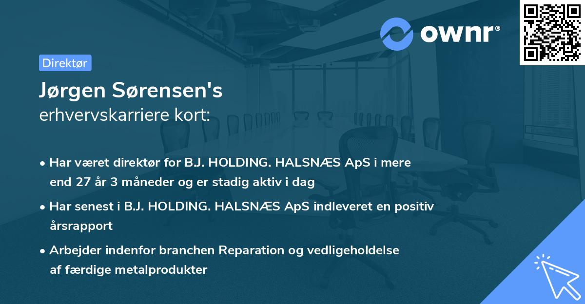 Jørgen Sørensen's erhvervskarriere kort