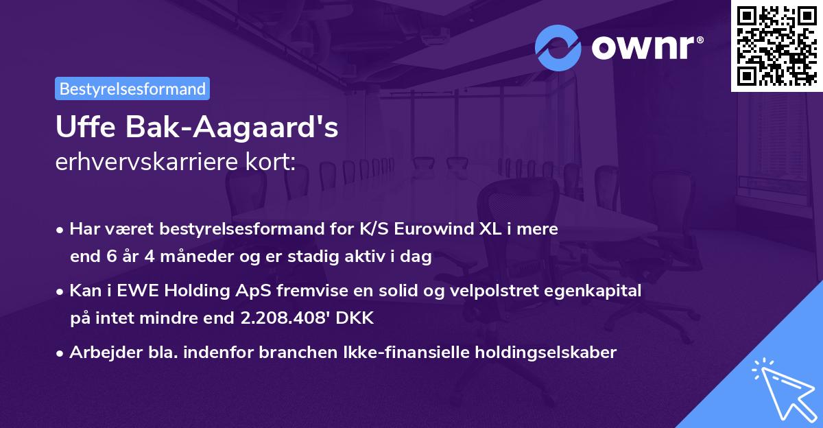 Uffe Bak-Aagaard's erhvervskarriere kort