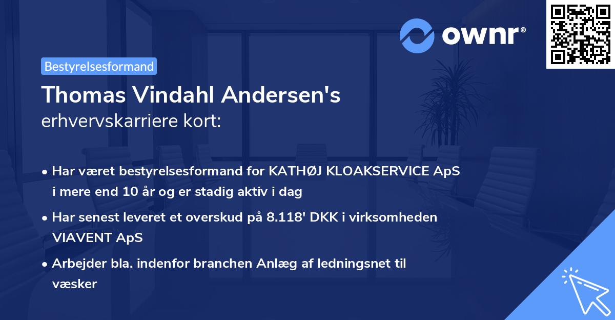 Thomas Vindahl Andersen's erhvervskarriere kort