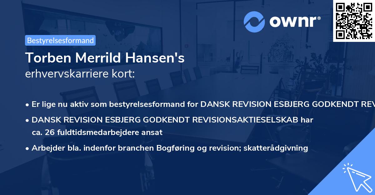 Torben Merrild Hansen's erhvervskarriere kort