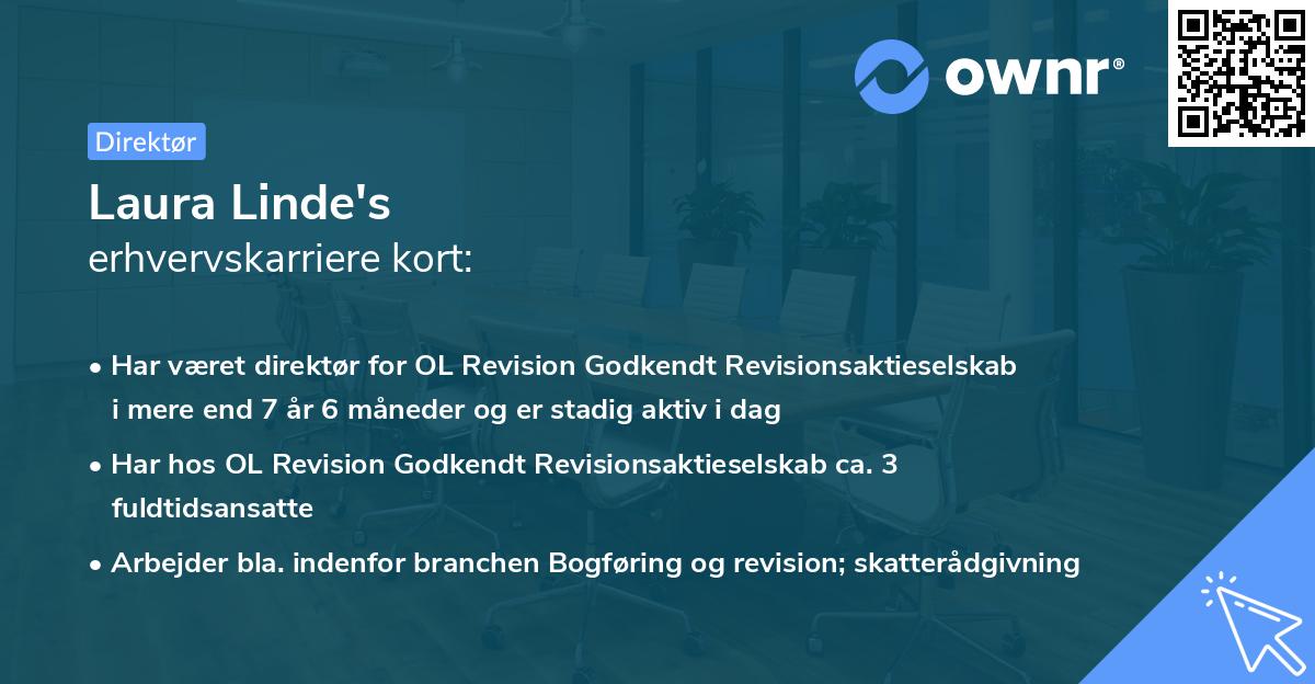 Laura Linde's erhvervskarriere kort
