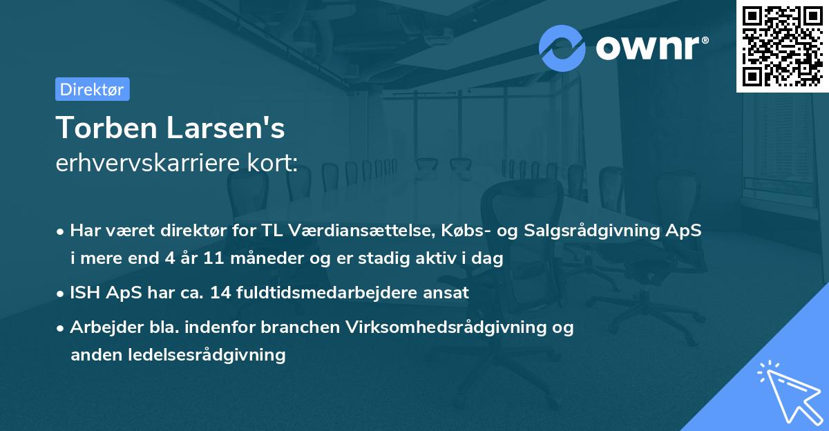 Torben Larsen's erhvervskarriere kort