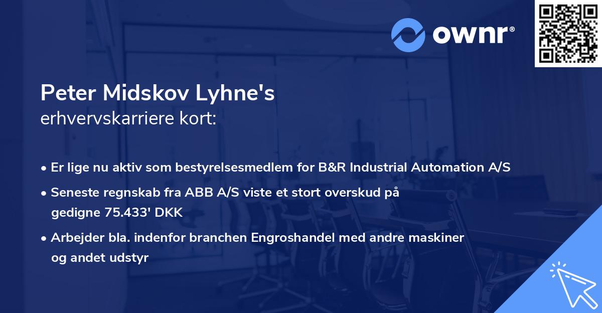 Peter Midskov Lyhne's erhvervskarriere kort