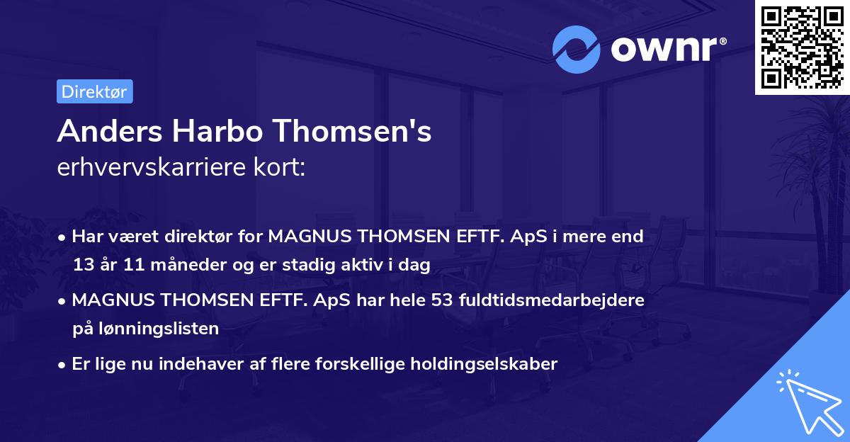 Anders Harbo Thomsen's erhvervskarriere kort