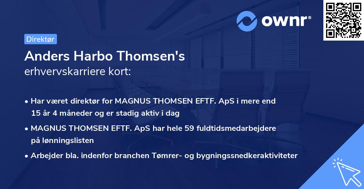Anders Harbo Thomsen's erhvervskarriere kort
