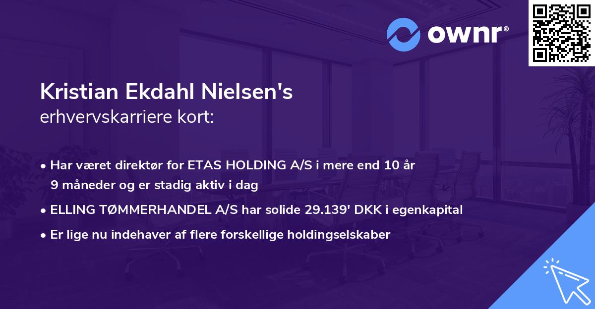 Kristian Ekdahl Nielsen's erhvervskarriere kort