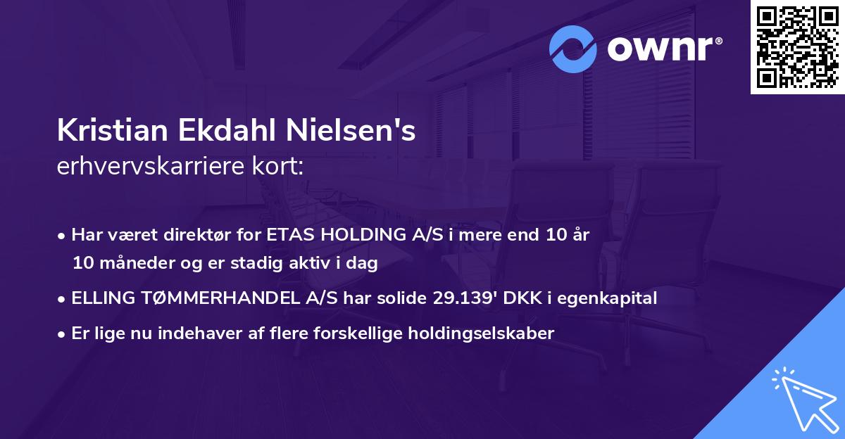 Kristian Ekdahl Nielsen's erhvervskarriere kort