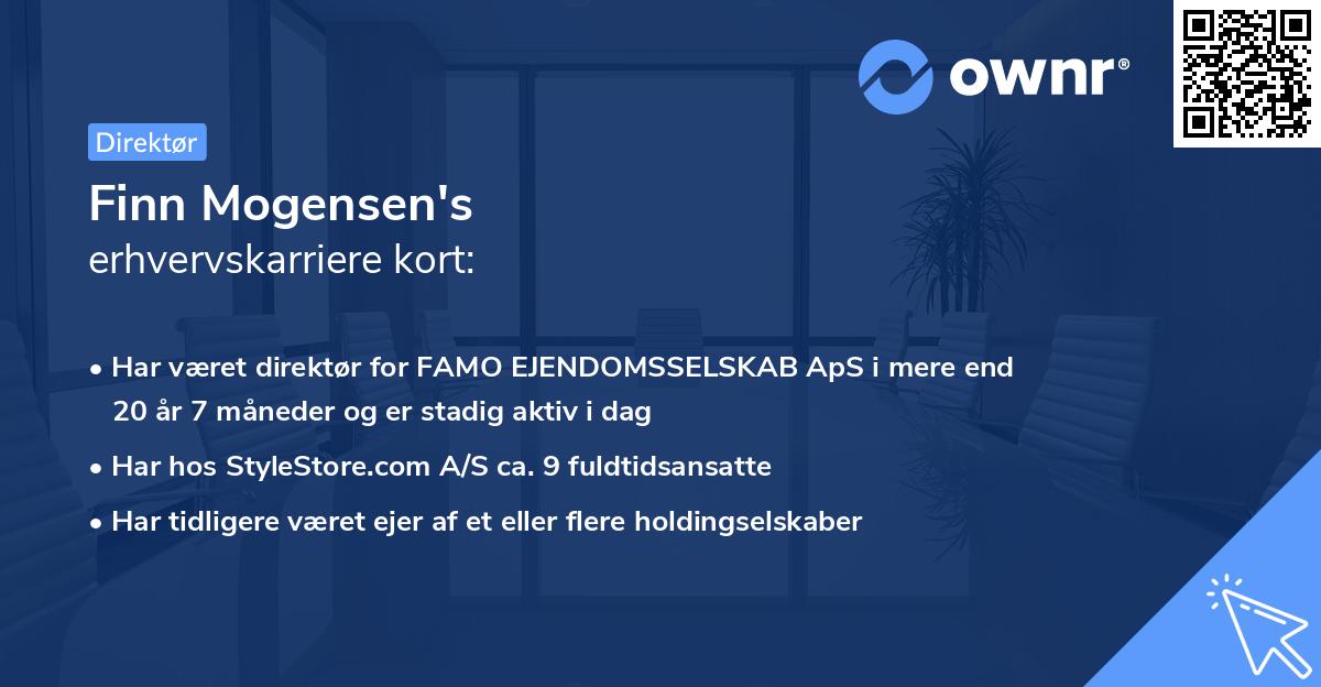 Finn Mogensen's erhvervskarriere kort