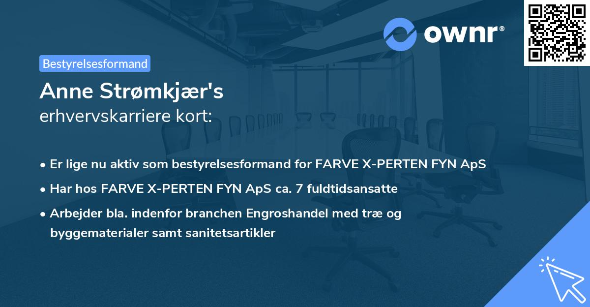 Anne Strømkjær's erhvervskarriere kort