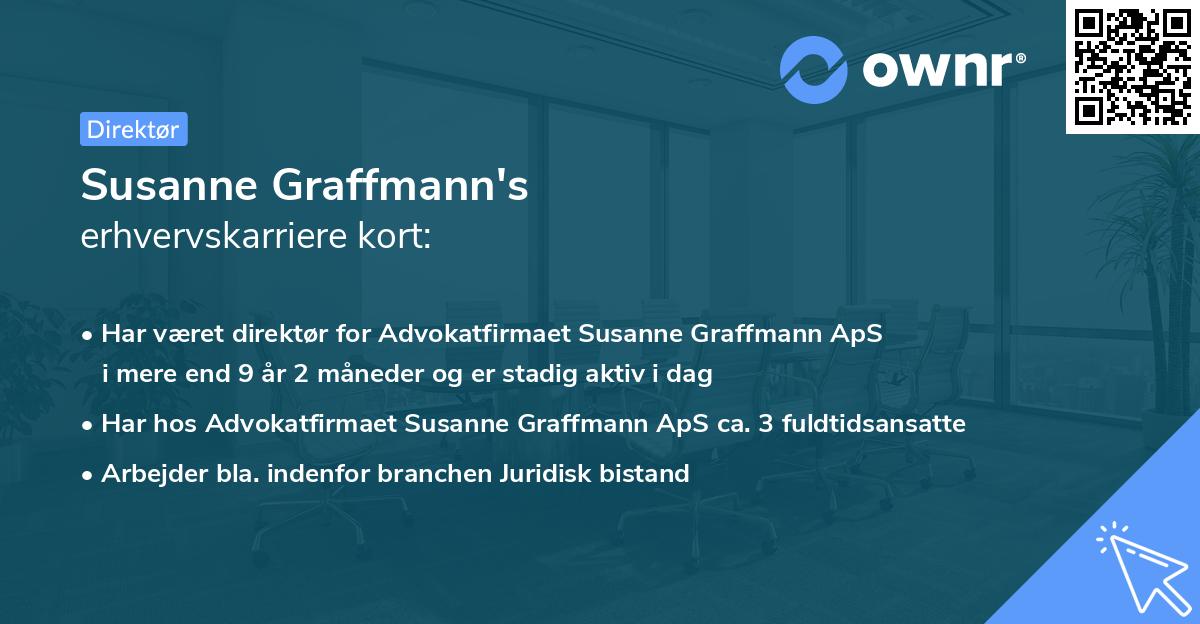 Susanne Graffmann's erhvervskarriere kort