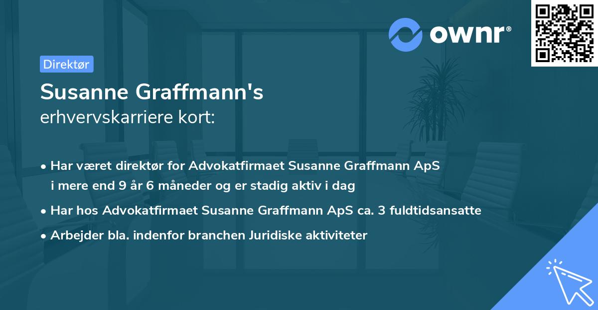 Susanne Graffmann's erhvervskarriere kort