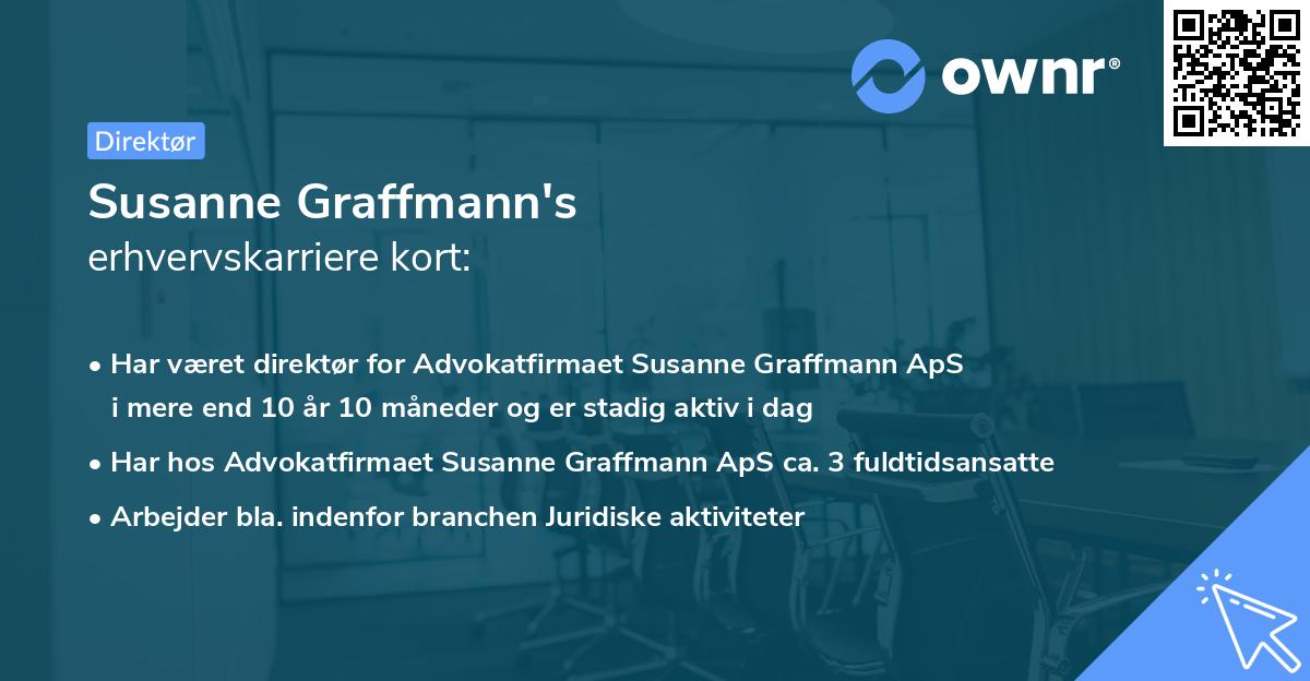Susanne Graffmann's erhvervskarriere kort