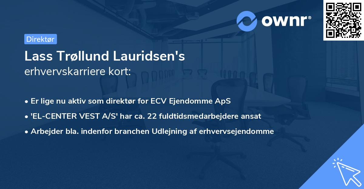 Lass Trøllund Lauridsen's erhvervskarriere kort