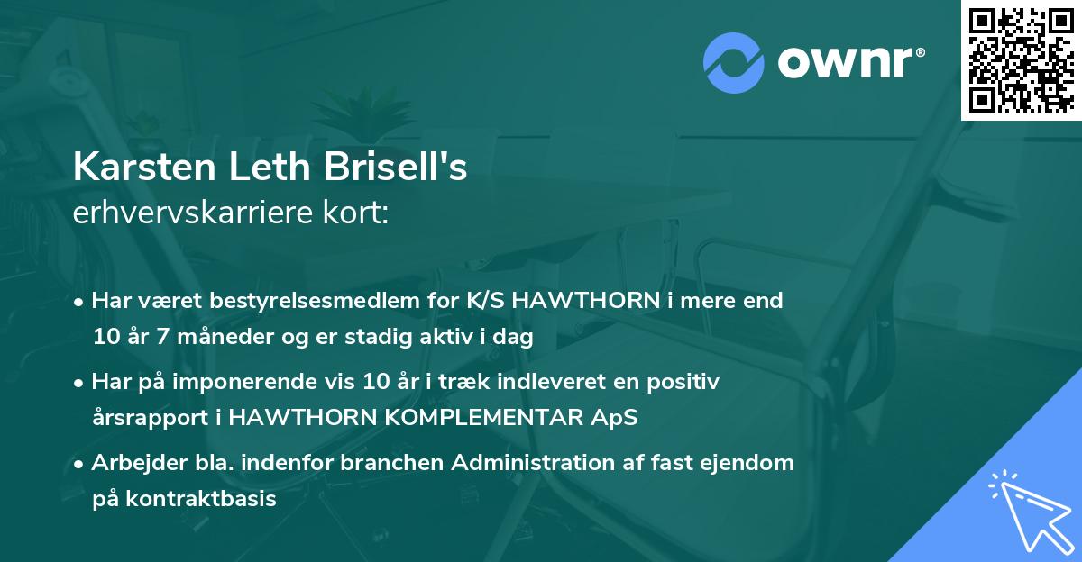 Karsten Leth Brisell's erhvervskarriere kort