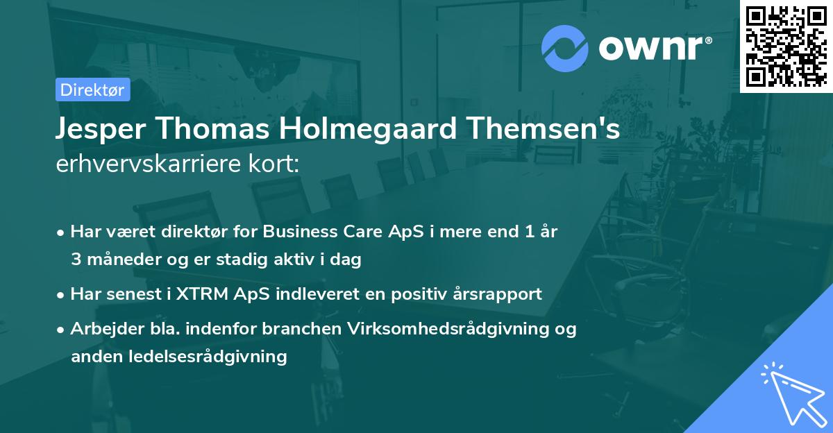 Jesper Thomas Holmegaard Themsen's erhvervskarriere kort