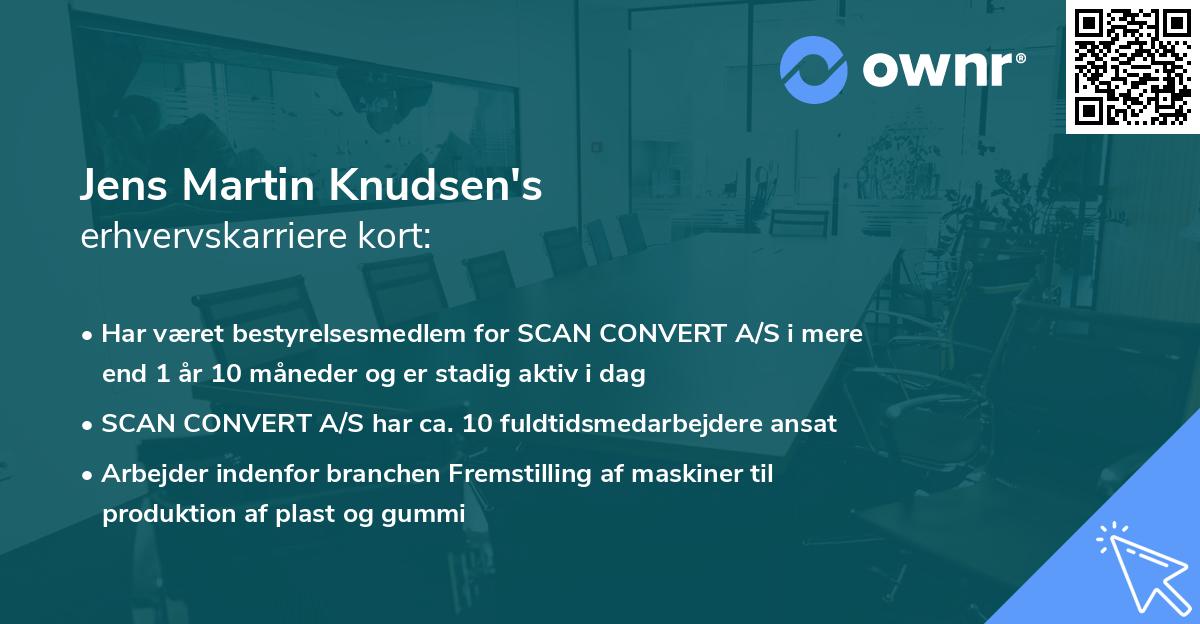Jens Martin Knudsen's erhvervskarriere kort