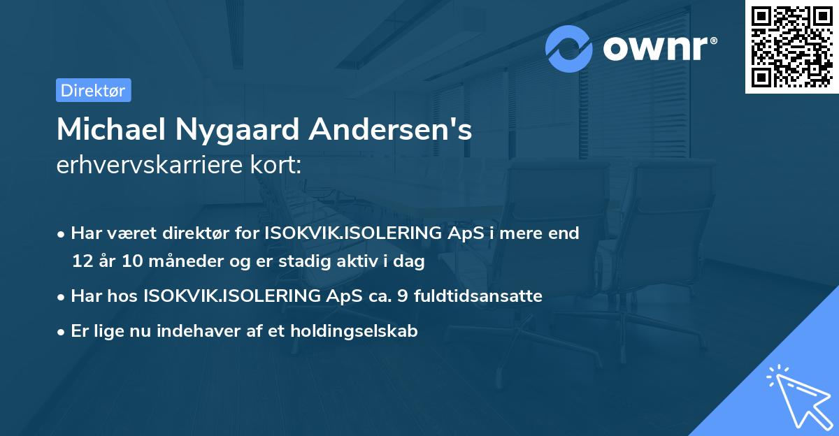 Michael Nygaard Andersen's erhvervskarriere kort