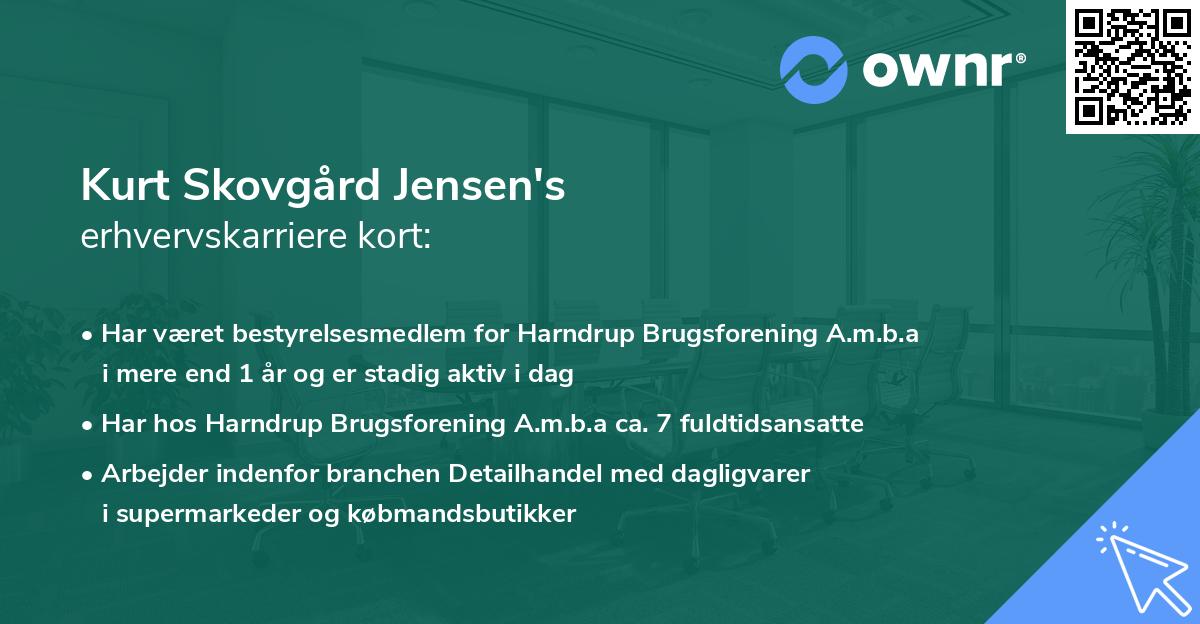 Kurt Skovgård Jensen's erhvervskarriere kort