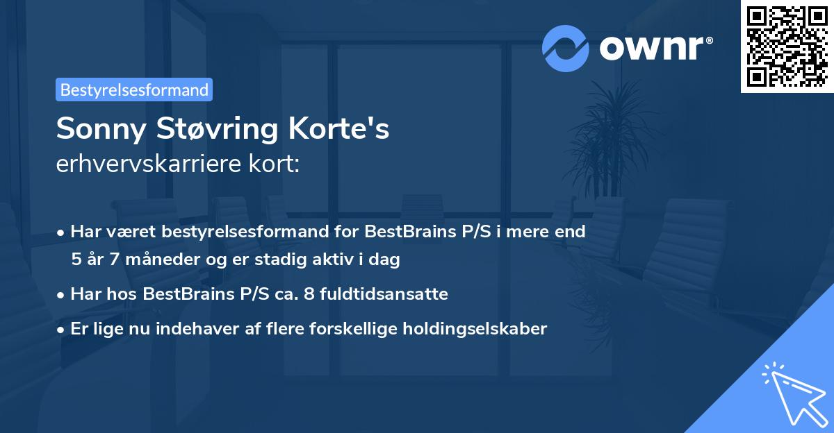 Sonny Støvring Korte's erhvervskarriere kort