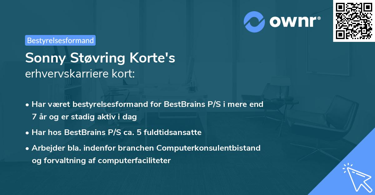Sonny Støvring Korte's erhvervskarriere kort