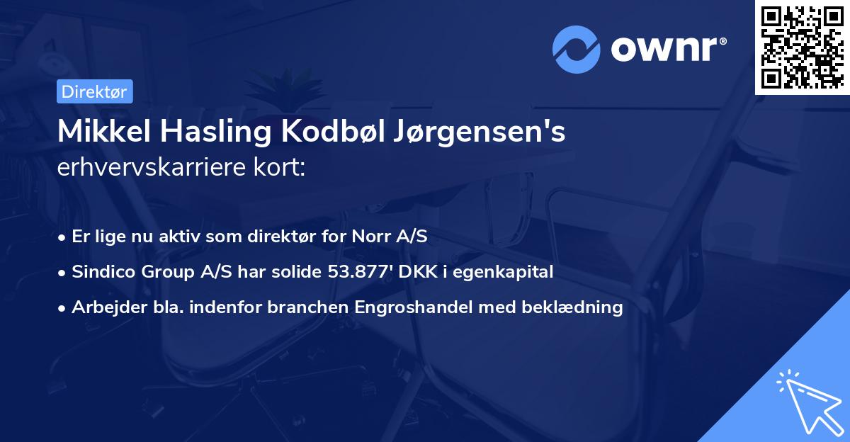 Mikkel Hasling Kodbøl Jørgensen's erhvervskarriere kort