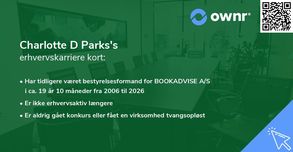 Charlotte D Parks's erhvervskarriere kort