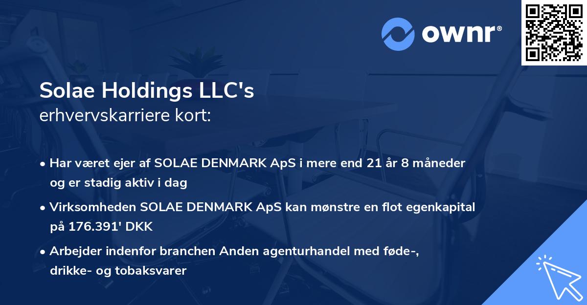 Solae Holdings LLC's erhvervskarriere kort