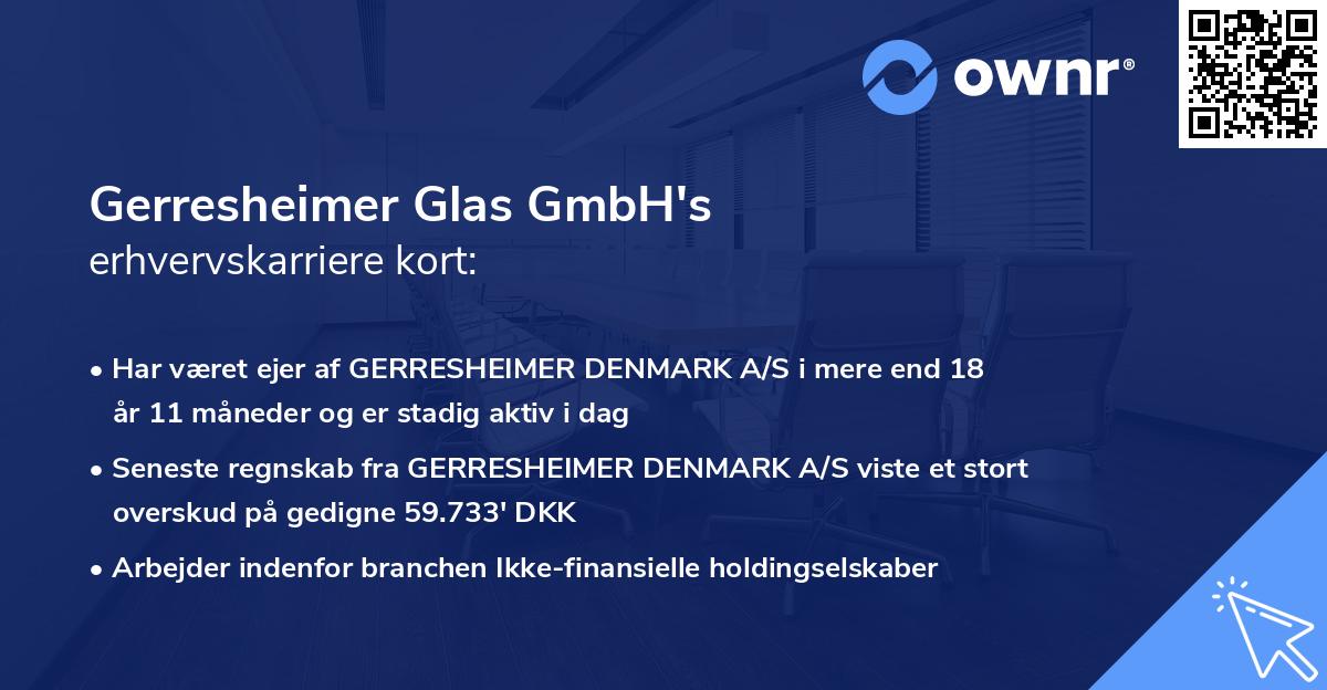 Gerresheimer Glas GmbH's erhvervskarriere kort