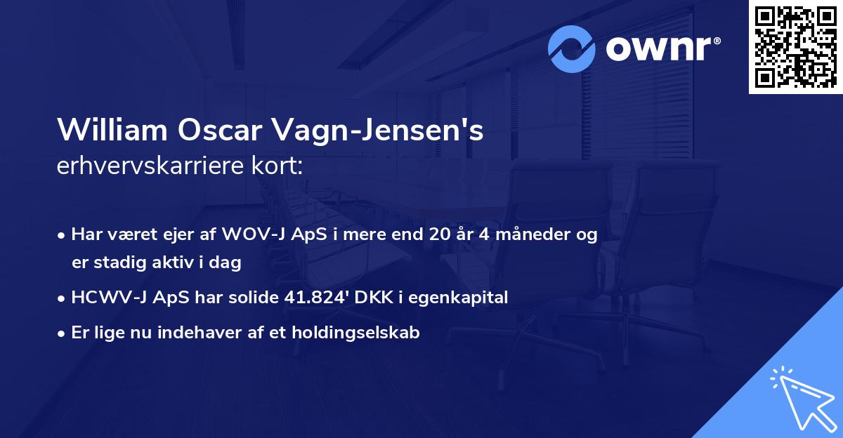 William Oscar Vagn-Jensen's erhvervskarriere kort