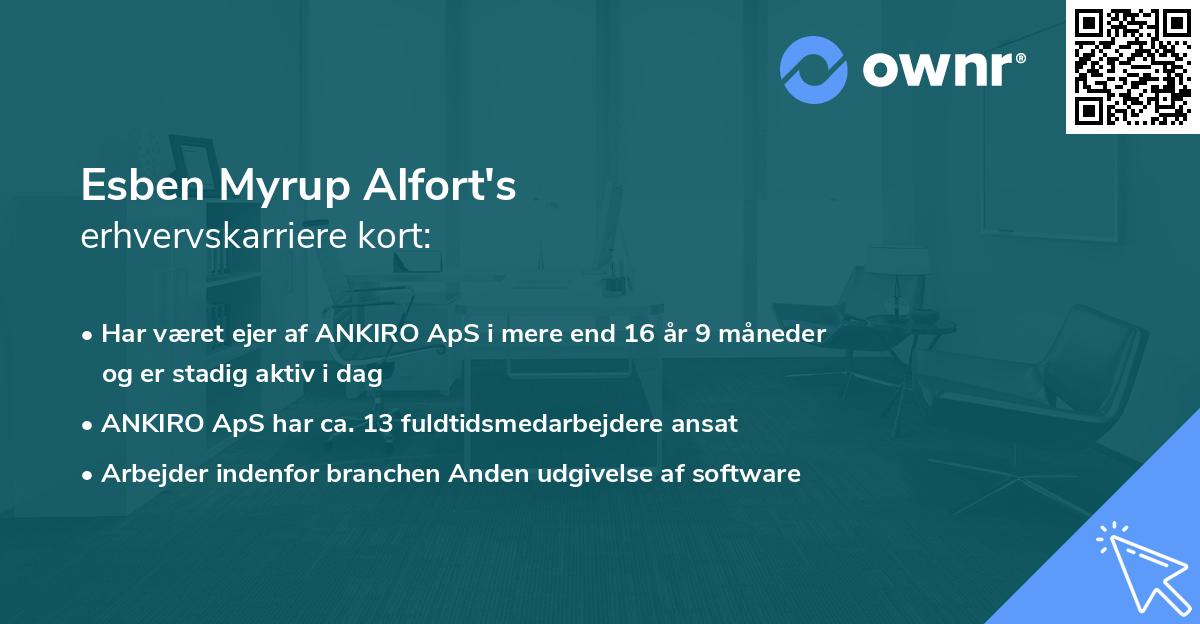 Esben Myrup Alfort's erhvervskarriere kort