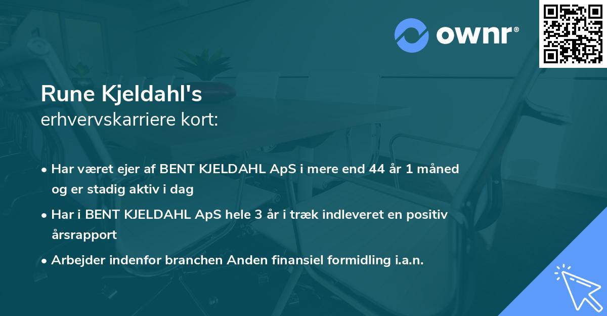 Rune Kjeldahl's erhvervskarriere kort