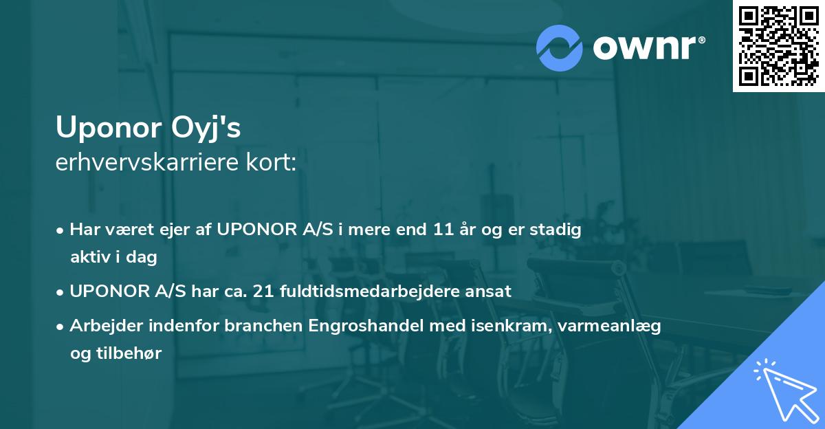 Uponor Oyj's erhvervskarriere kort