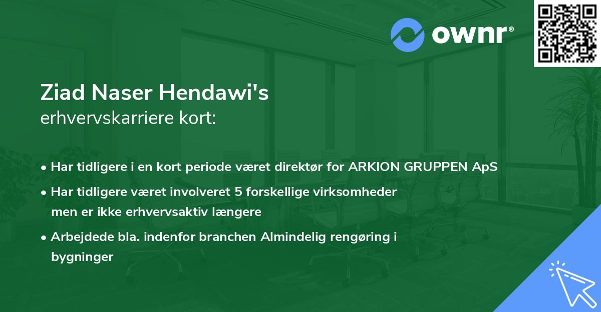 Ziad Naser Hendawi's erhvervskarriere kort