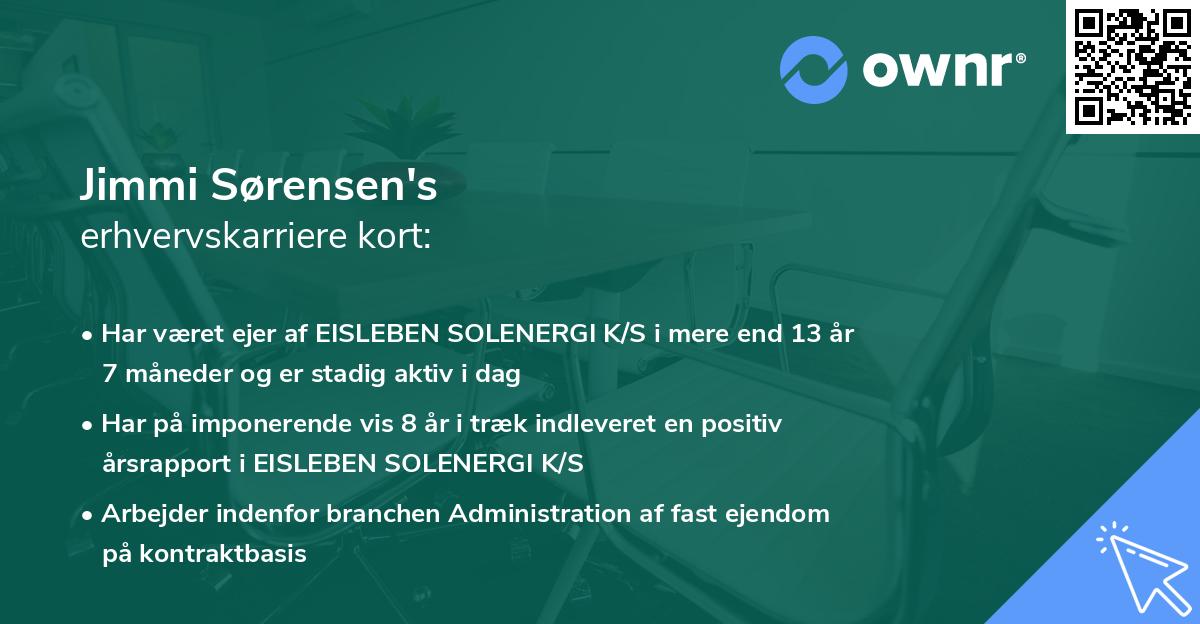 Jimmi Sørensen's erhvervskarriere kort