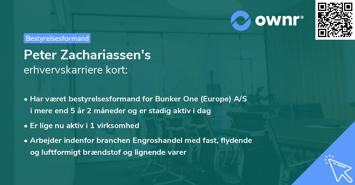 Peter Zachariassen's erhvervskarriere kort