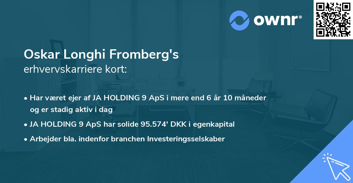 Oskar Longhi Fromberg's erhvervskarriere kort