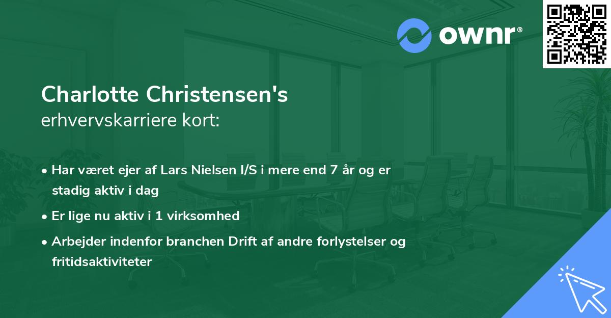 Charlotte Christensen's erhvervskarriere kort