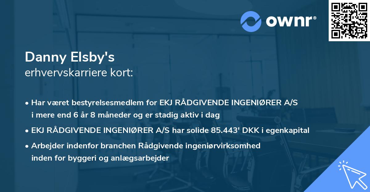 Danny Elsby's erhvervskarriere kort