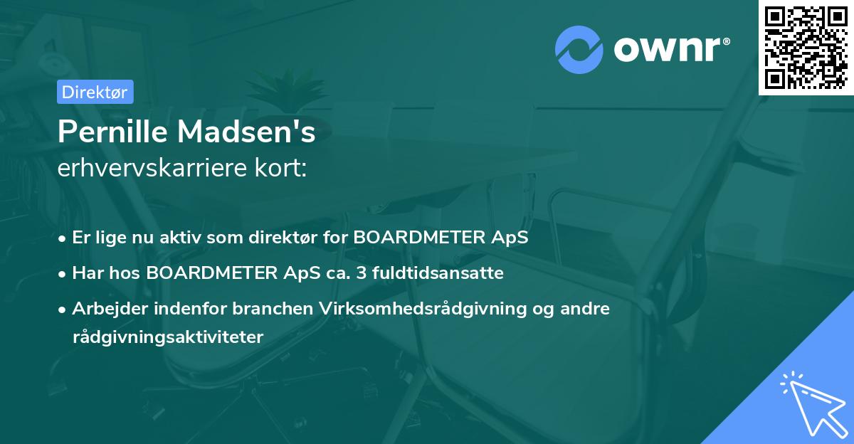 Pernille Madsen's erhvervskarriere kort