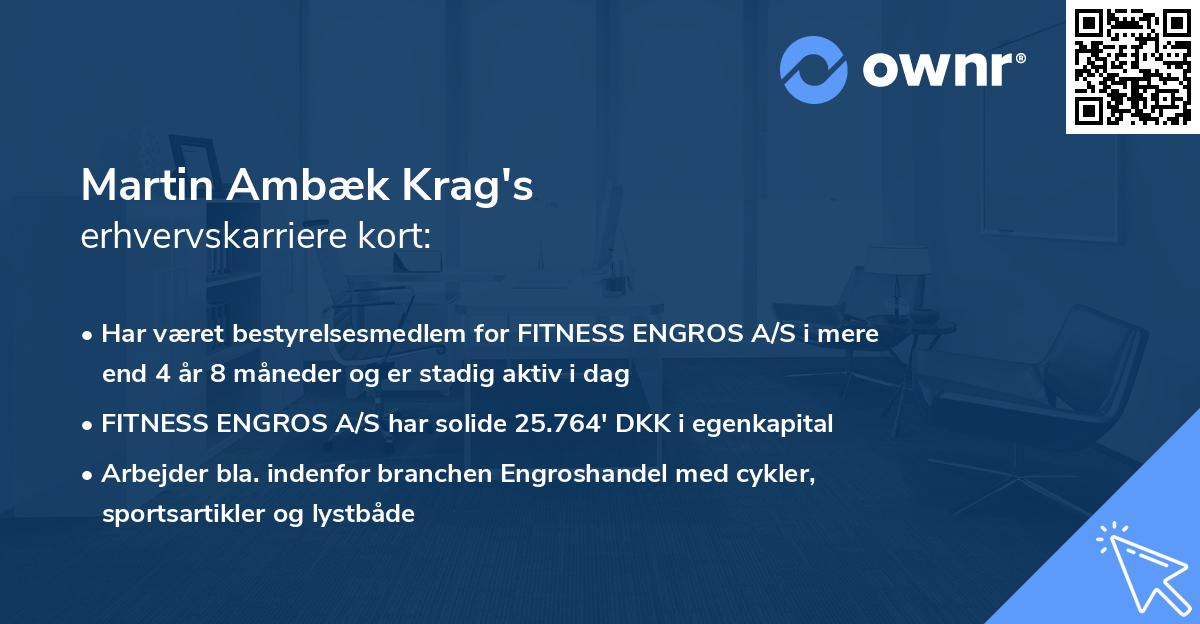 Martin Ambæk Krag's erhvervskarriere kort